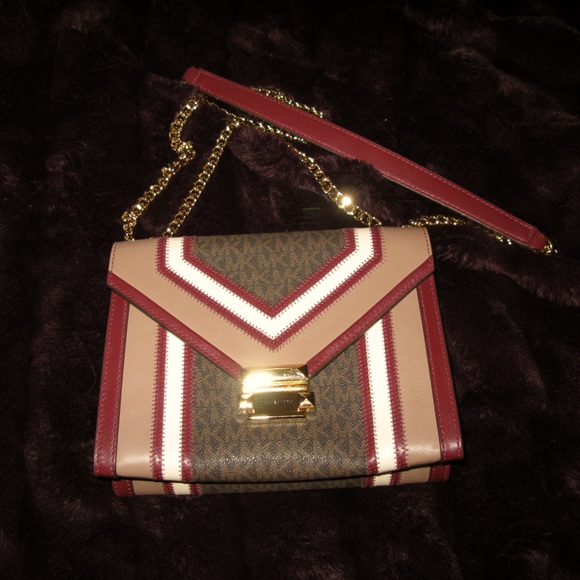 Michael Kors Leather Whitney Shoulder Bag - Picture 1 of 6